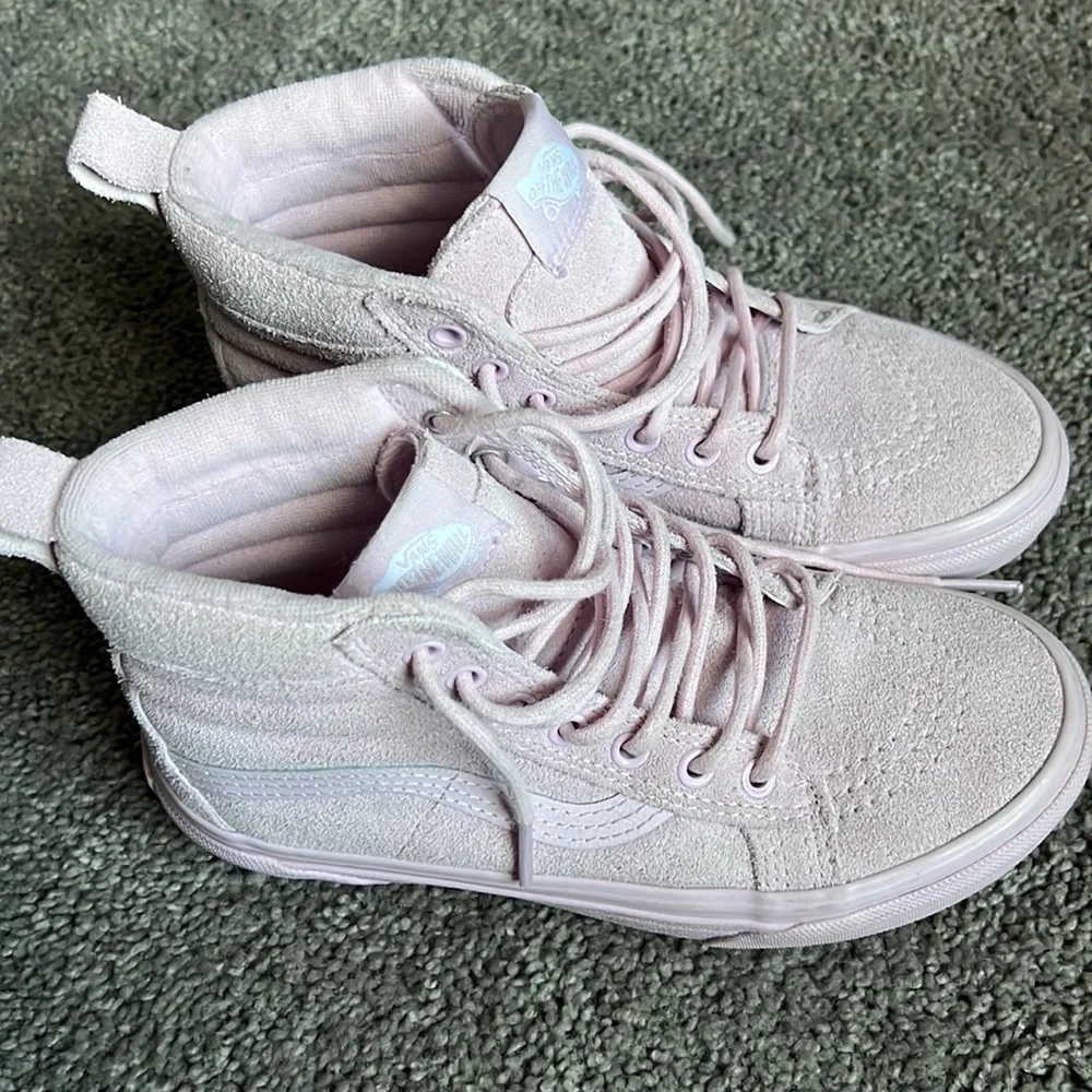 VANS Kids Pink High Top Suede Sneakers Sk-8 Hi - Picture 7 of 10
